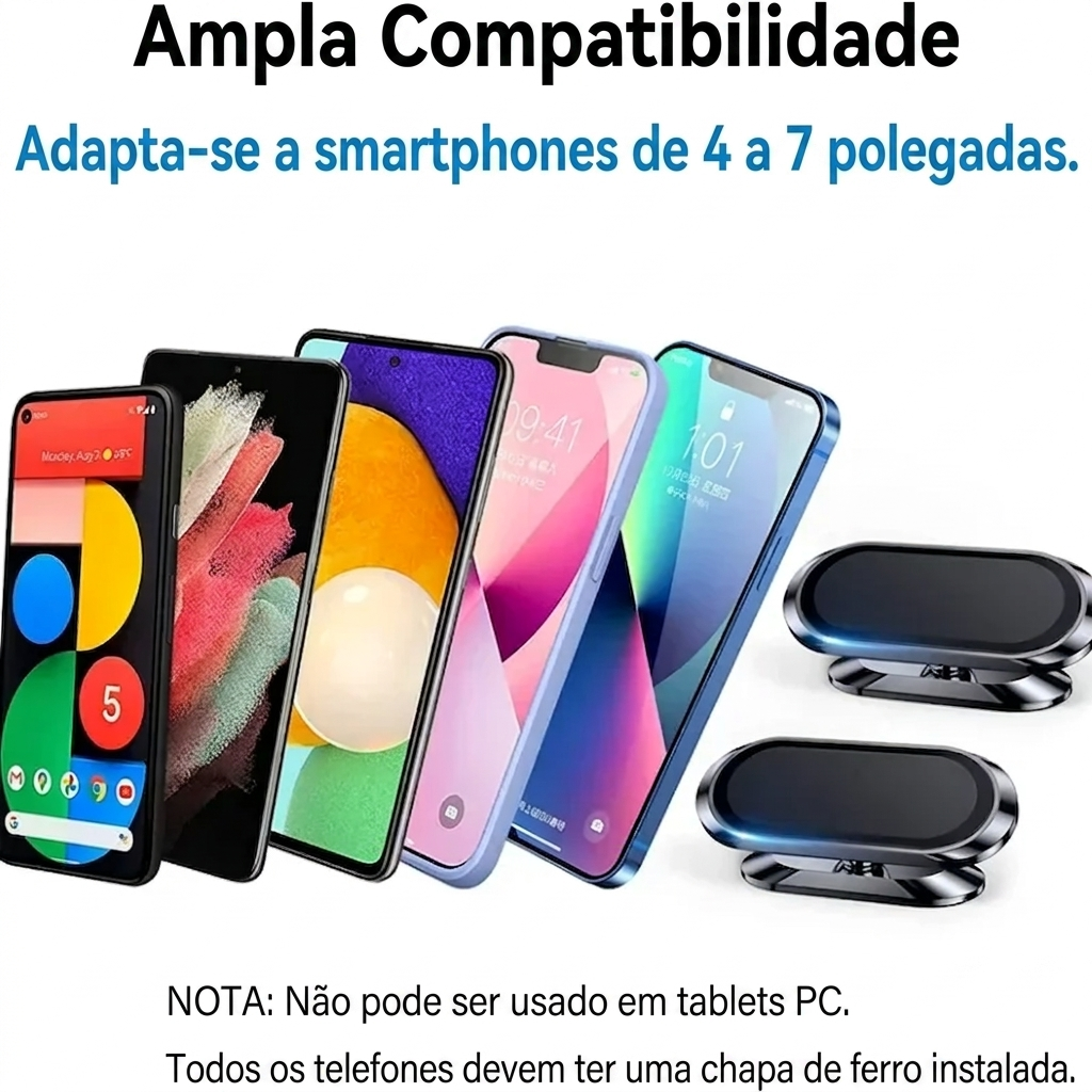 MagDrive Pro – Suporte Magnético Premium com Fixação Ultraforte para Celular