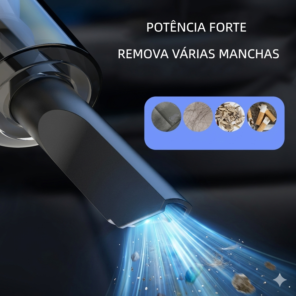 TurboVac Pro – Aspirador Portátil Sem Fio 120W