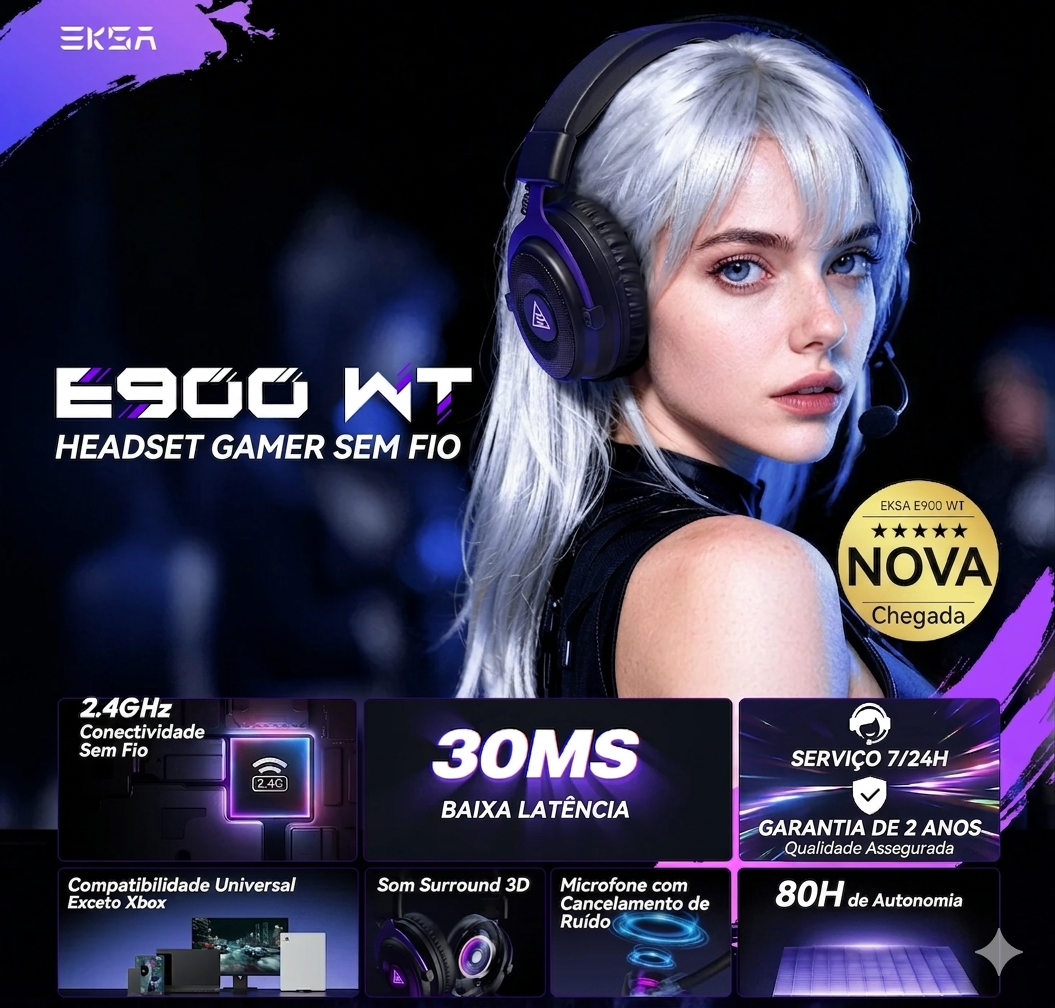 Titan Air Pro™ | Headset Gamer Wireless RGB