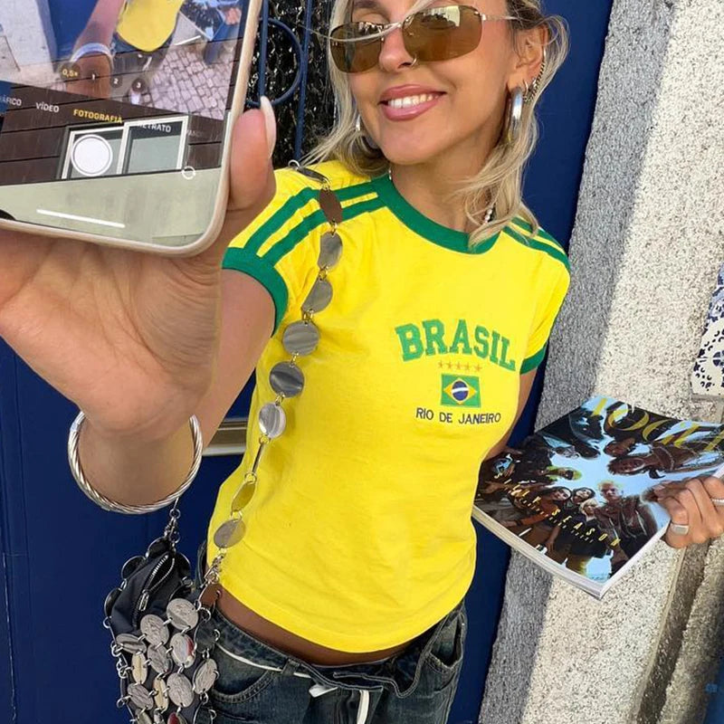 Cropped Brasil Vintage