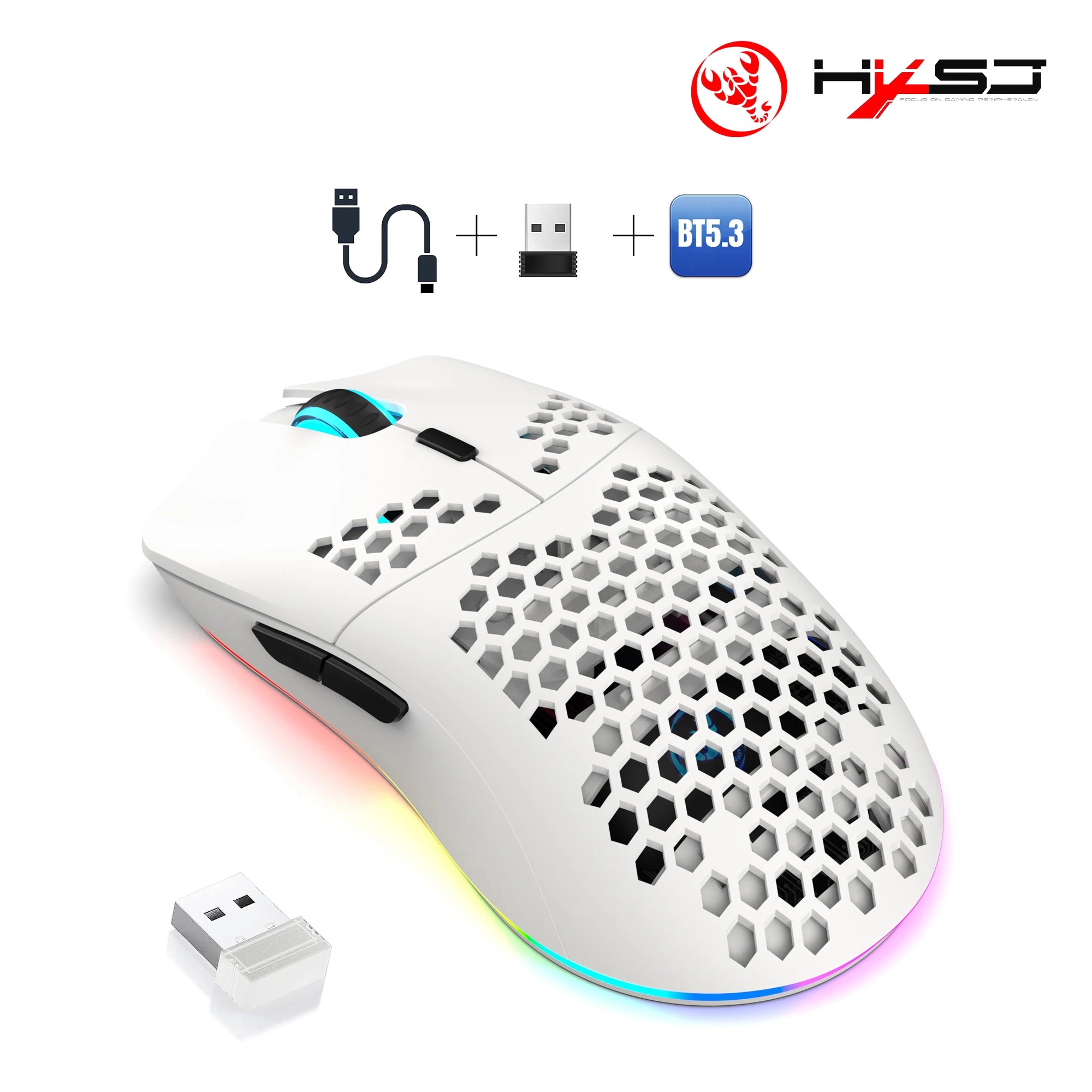 Mouse Gamer Sem Fio T66