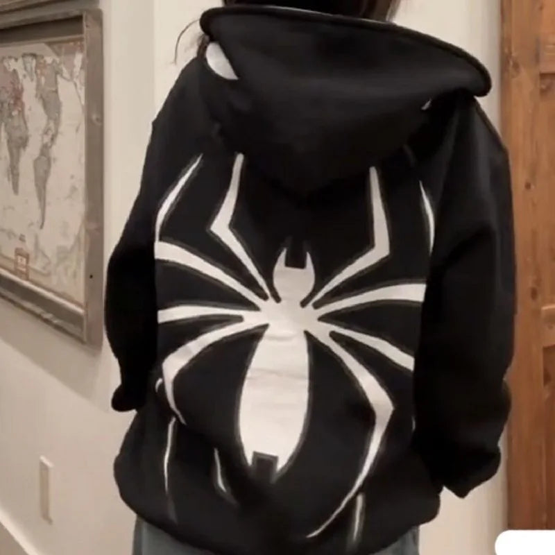 Hoodie Spider Oversized | Estilo Y2K Premium