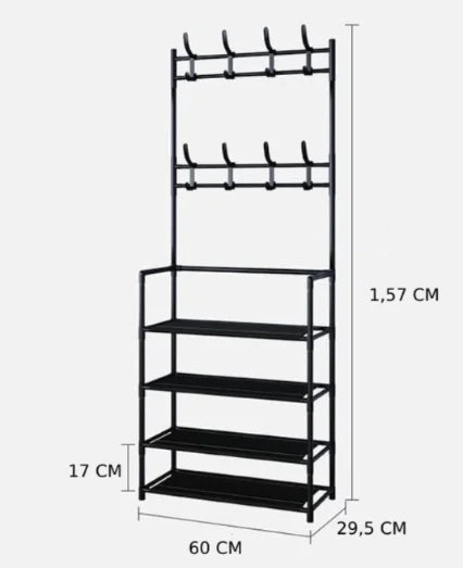 Organizador 3 em 1 Premium – Sapateira, Cabideiro e Closet Compacto