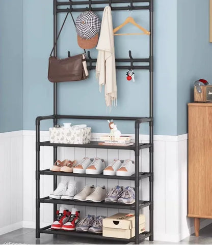 Organizador 3 em 1 Premium – Sapateira, Cabideiro e Closet Compacto