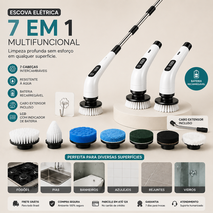 TurboClean – Escova Elétrica de Limpeza Profunda