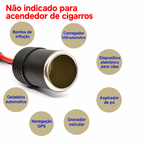 Tomada 12V Automotiva com Cabo