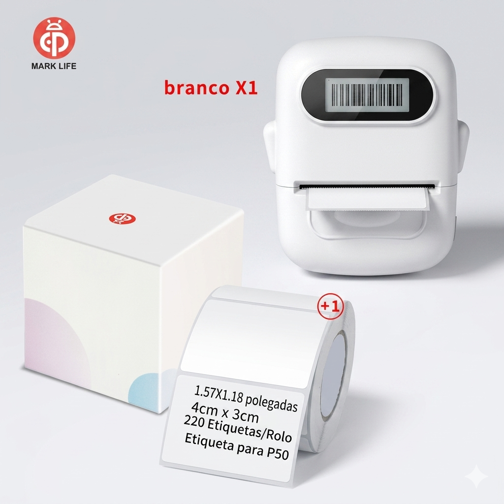 P50 Pro – Impressora Térmica Portátil Bluetooth para Etiquetas Personalizadas