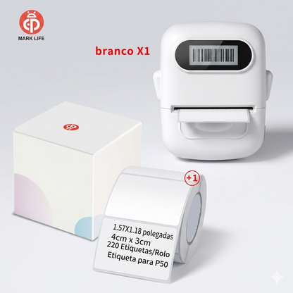 P50 Pro – Impressora Térmica Portátil Bluetooth para Etiquetas Personalizadas