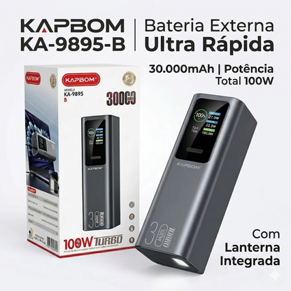 UltraCharge Pro 30000 – Power Bank 165W com 30.000mAh