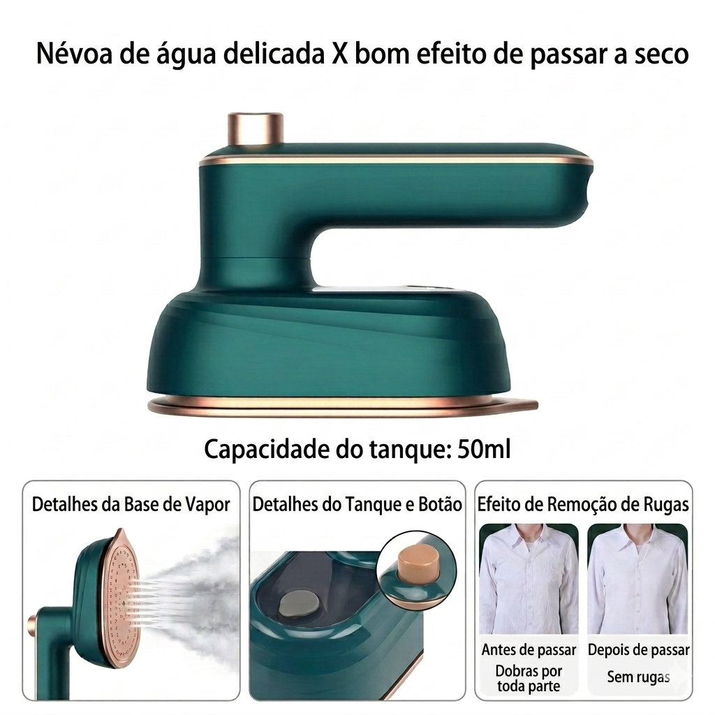 Mini Ferro a Vapor Portátil