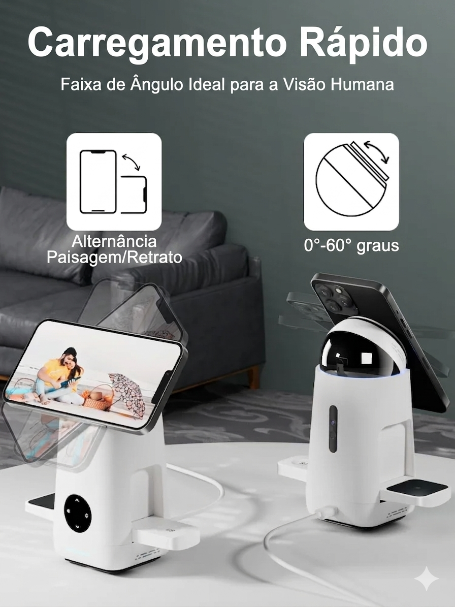 ChargeStation Pro Qi2 – Carregador Magnético Inteligente 3 em 1