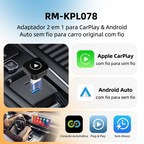 Wireless Pro – Adaptador CarPlay e Android Auto