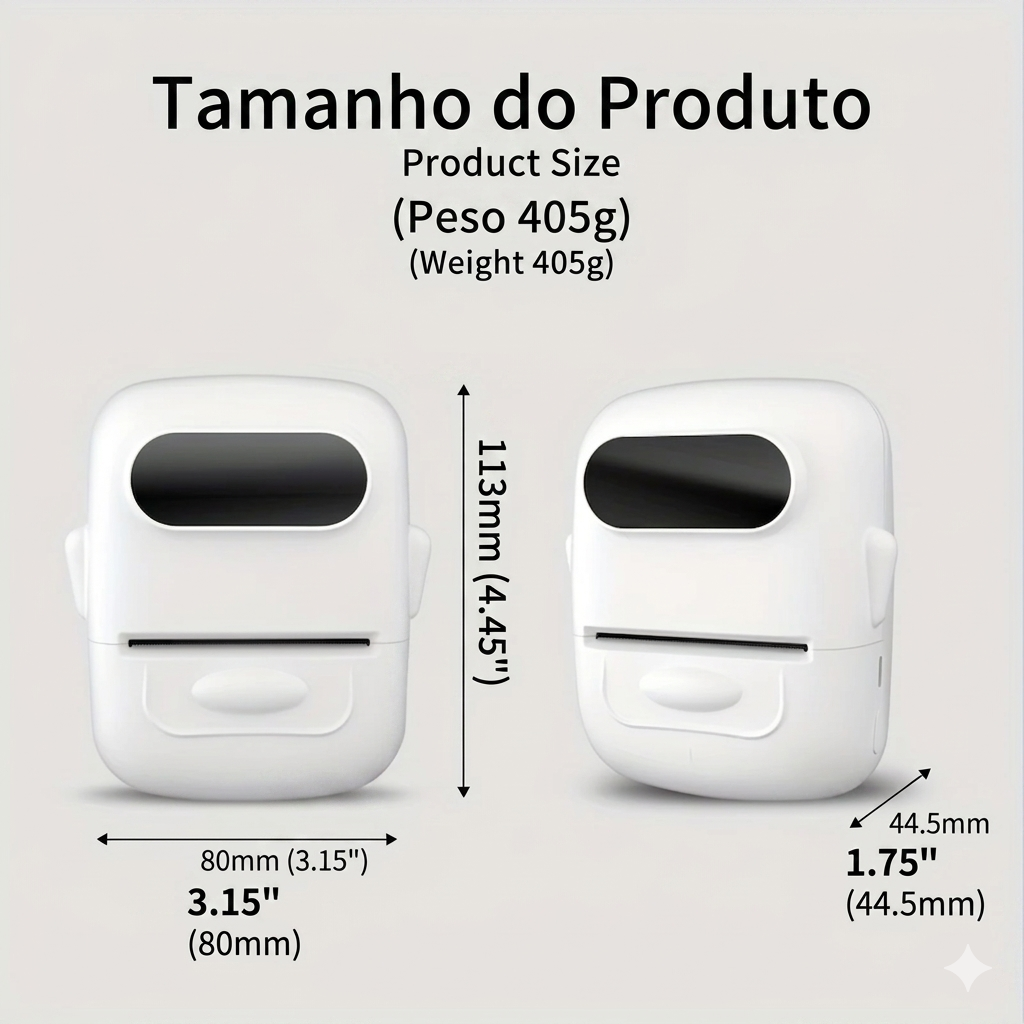 P50 Pro – Impressora Térmica Portátil Bluetooth para Etiquetas Personalizadas