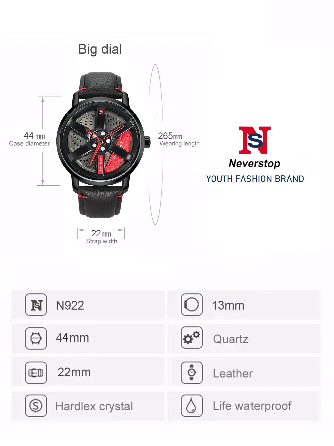 Relógio Wheel Sport | Design Automotivo Premium