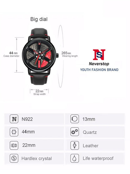 Relógio Wheel Sport | Design Automotivo Premium