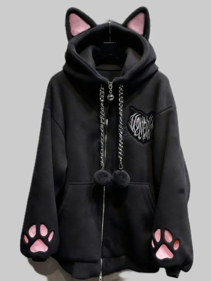 Kitty Fleece | Jaqueta Feminina com Orelhas de Gato