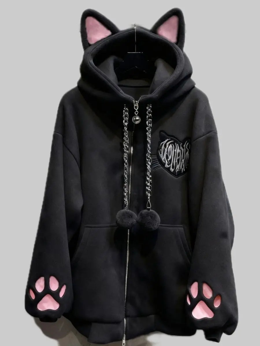 Kitty Fleece | Jaqueta Feminina com Orelhas de Gato