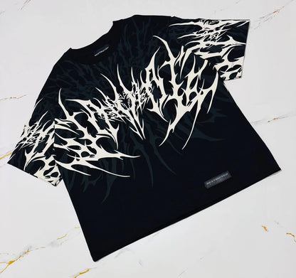 Cyber Thorn Tee | Camiseta Streetwear Gótica em Algodão