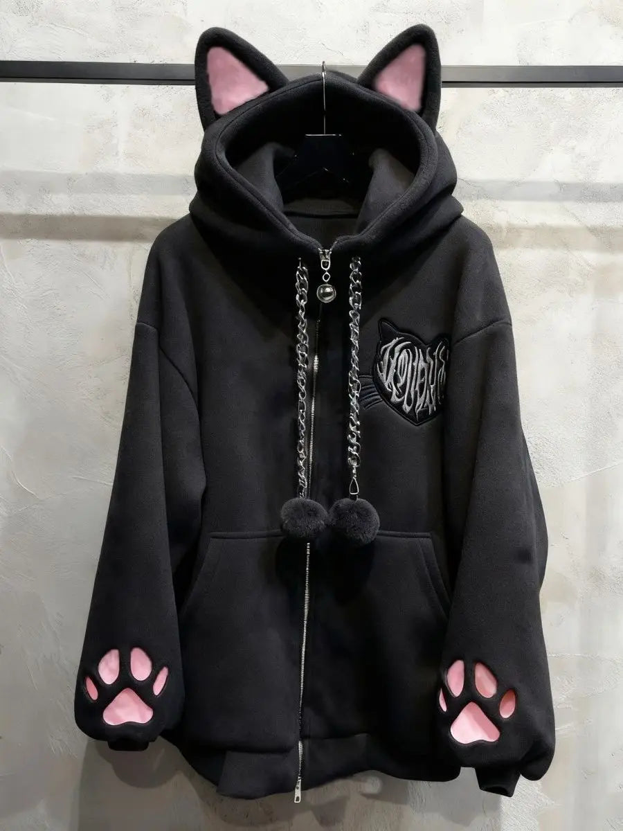 Kitty Fleece | Jaqueta Feminina com Orelhas de Gato