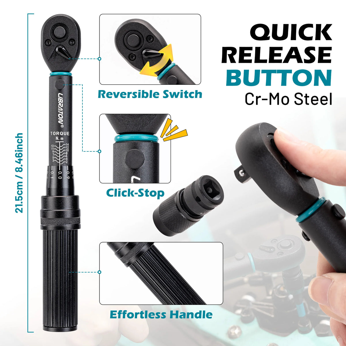Kit Chave com 21 Peças de Torque para Bicicleta.