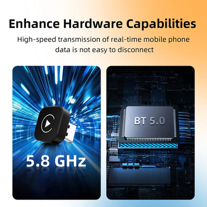 DriveLink Wireless Pro – Adaptador CarPlay e Android Auto