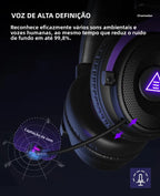 Headset Gamer Wireless RGB