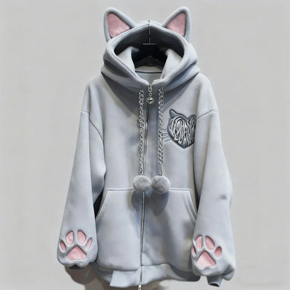 Kitty Fleece | Jaqueta Feminina com Orelhas de Gato
