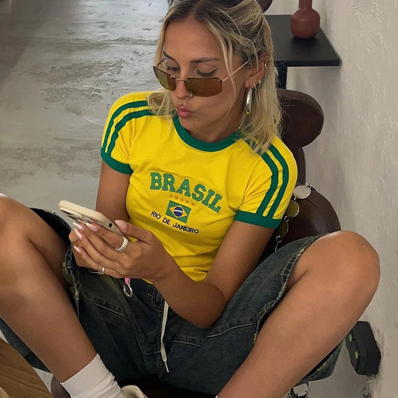 Cropped Brasil Vintage