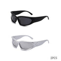 2PCS Black Silver