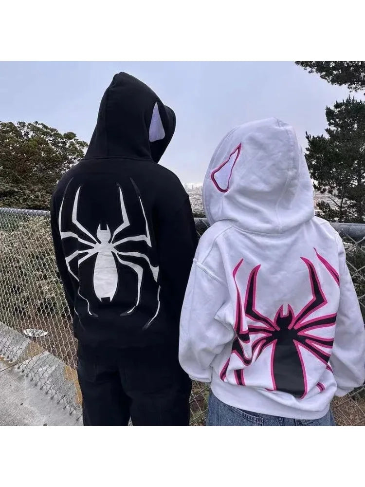 Hoodie Spider Oversized | Estilo Y2K Premium