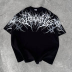 Cyber Thorn Tee | Camiseta Streetwear Gótica em Algodão