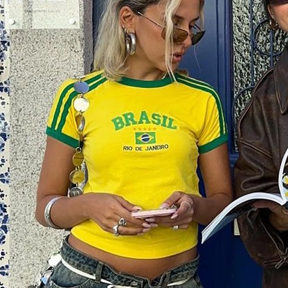 Cropped Brasil Vintage