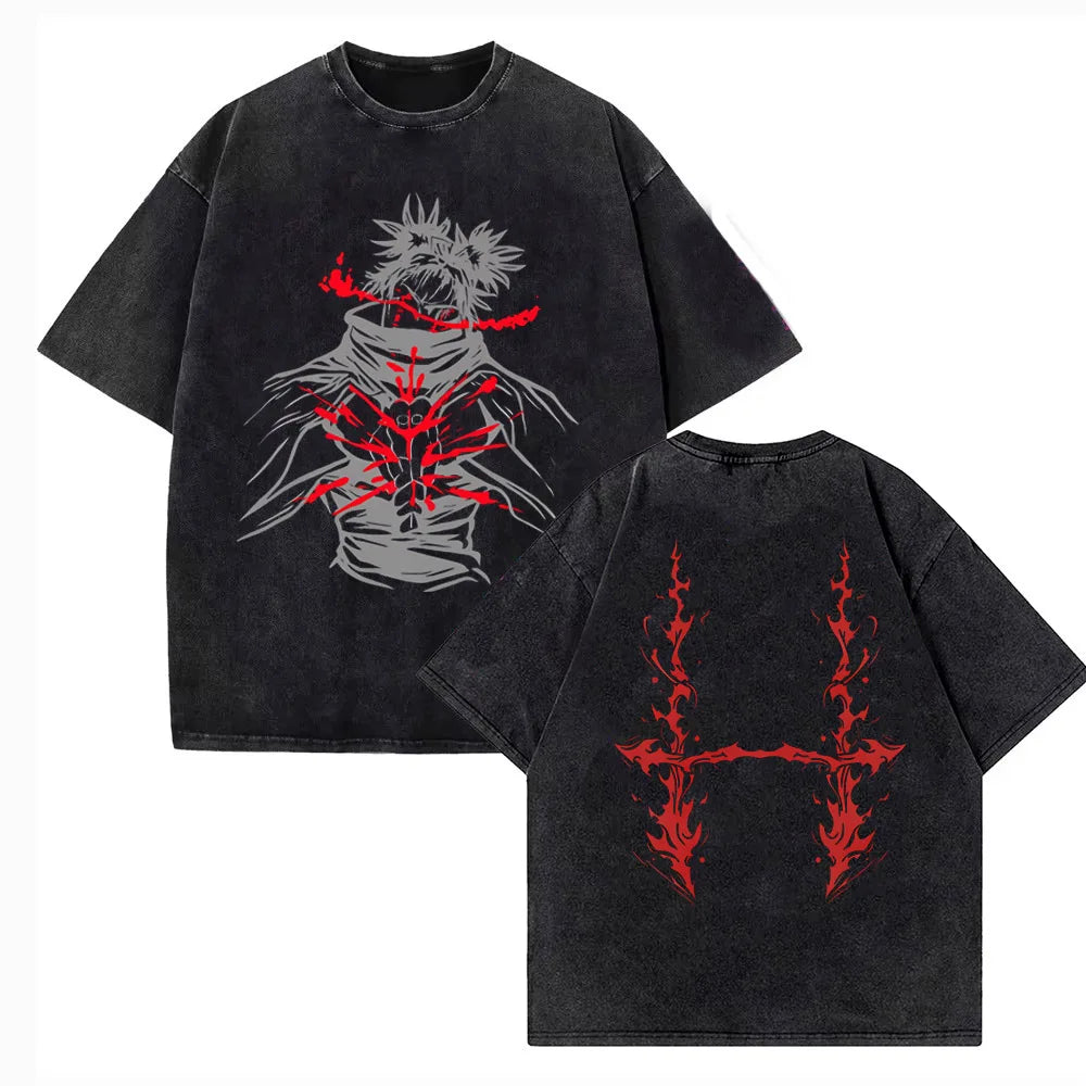 Jujutsu Vintage Camiseta Anime Streetwear Premium