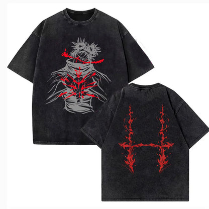 Jujutsu Vintage Camiseta Anime Streetwear Premium