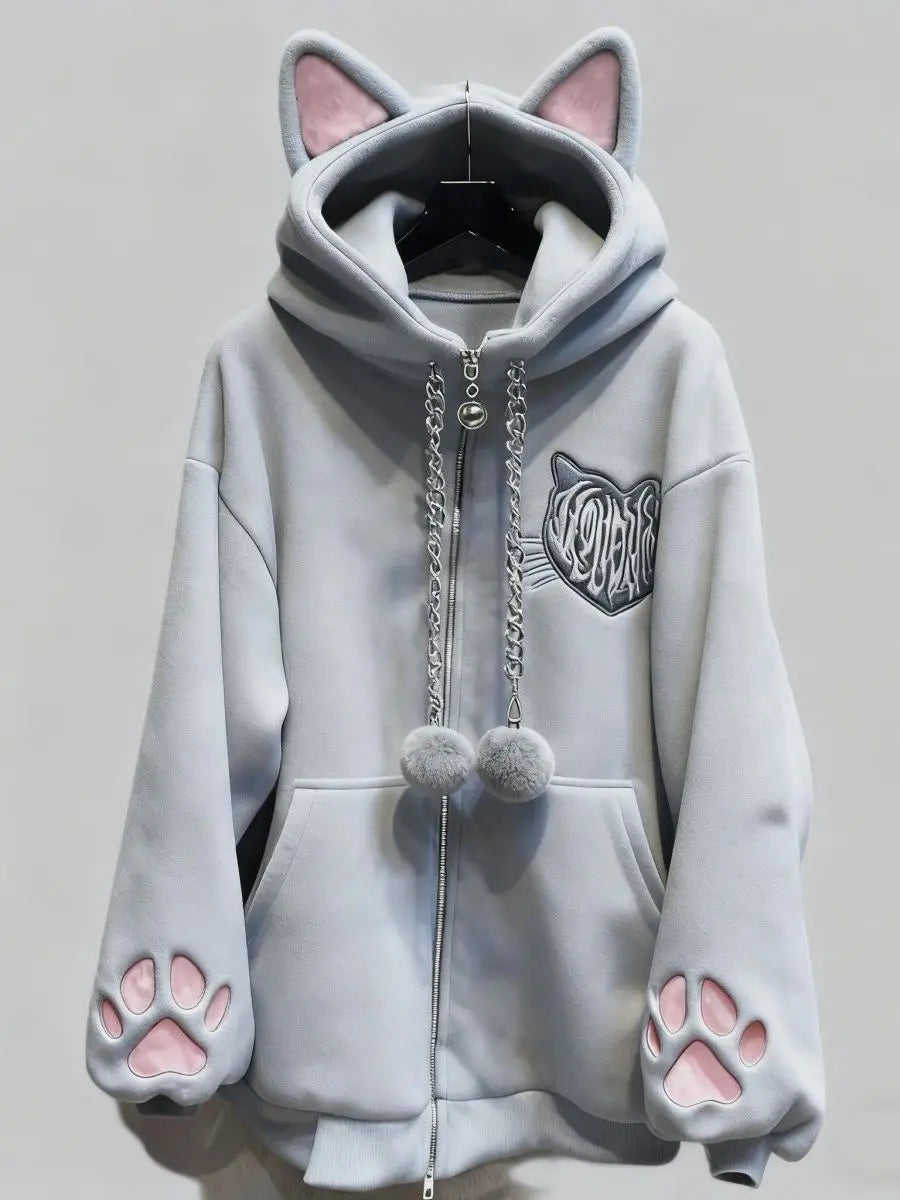 Kitty Fleece | Jaqueta Feminina com Orelhas de Gato